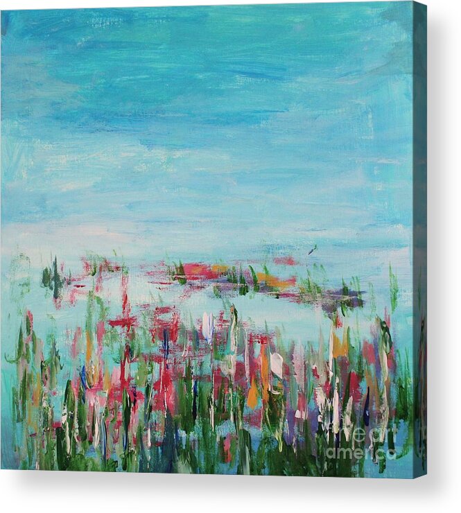 Abstract Acrylic Print featuring the painting Pretty Little Picture by Julie Lueders 