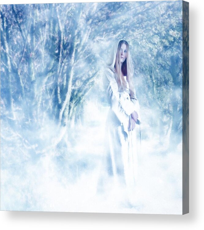 Woodland Acrylic Print featuring the photograph Priestess by John Edwards