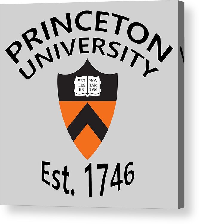 Princeton University Acrylic Print featuring the digital art Princeton University Est 1746 by Movie Poster Prints