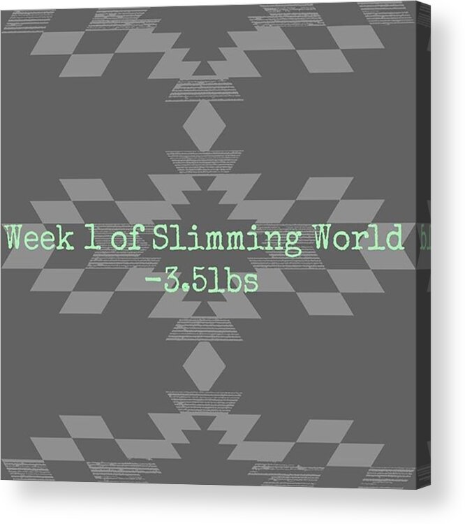 Slimmingworld Acrylic Print featuring the photograph #progress #weightloss #slimmingworlduk by Natalie Anne