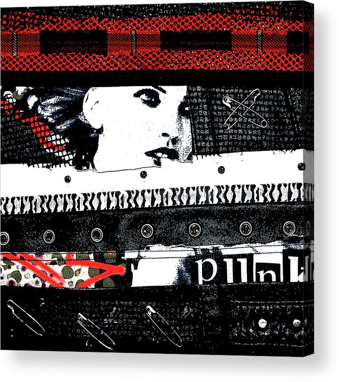 Punk Acrylic Print featuring the digital art Punk Chick by Roseanne Jones
