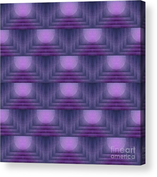 Purple Acrylic Print featuring the digital art Purple Sun Deco by Patricia Strand