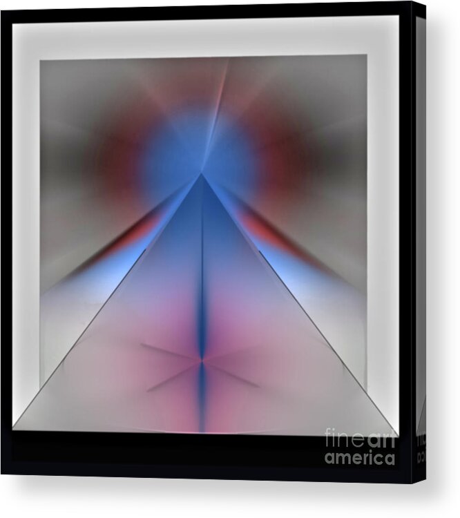 Abstract Acrylic Print featuring the digital art Pyramid by John Krakora