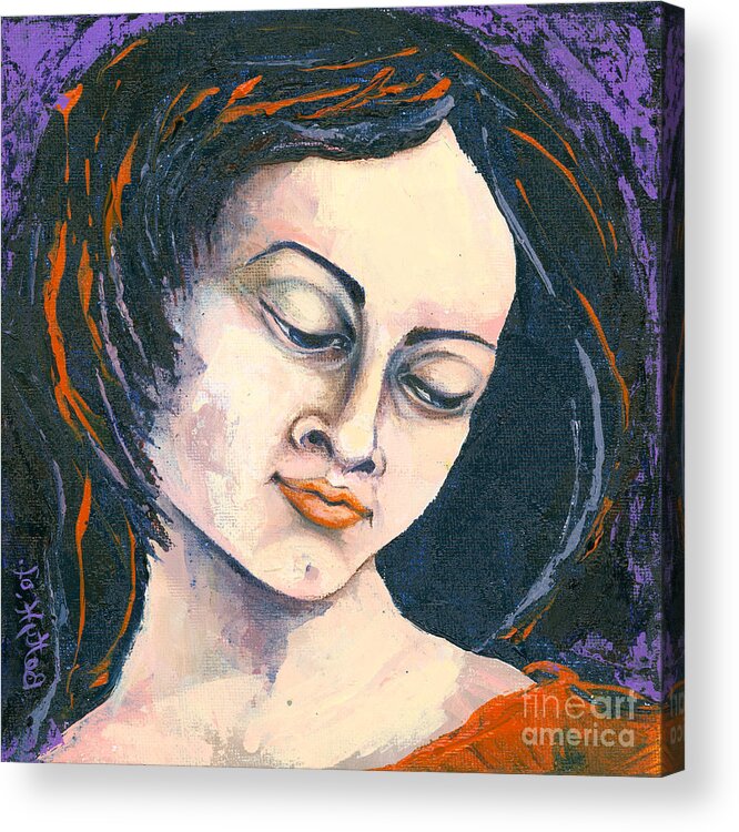 Canvas Prints Acrylic Print featuring the painting Quiet Contemplation by Elisabeta Hermann