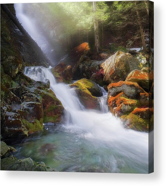 Square Acrylic Print featuring the photograph Race Brook Falls 2017 Square by Bill Wakeley