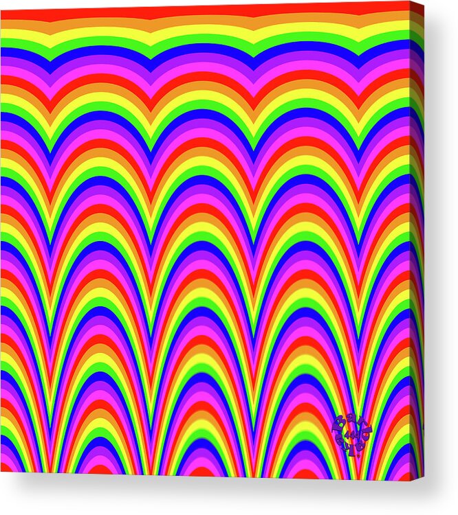Rainbow Acrylic Print featuring the digital art Rainbow #4 by Barbara Tristan