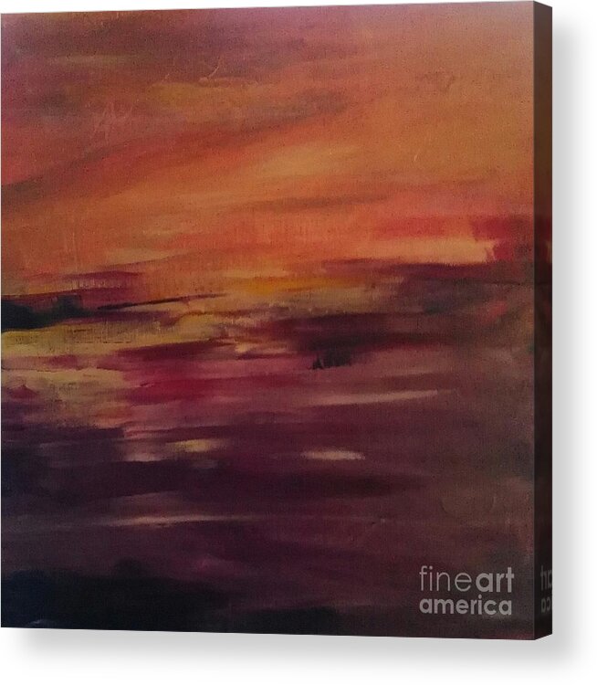Abstract Acrylic Print featuring the painting Raw Emotions by Sherry Harradence