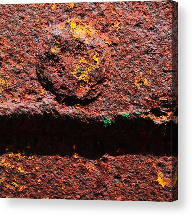 Raw Steel...touch Of Green Acrylic Print featuring the photograph Raw Steel...touch Of Green by Tom Druin