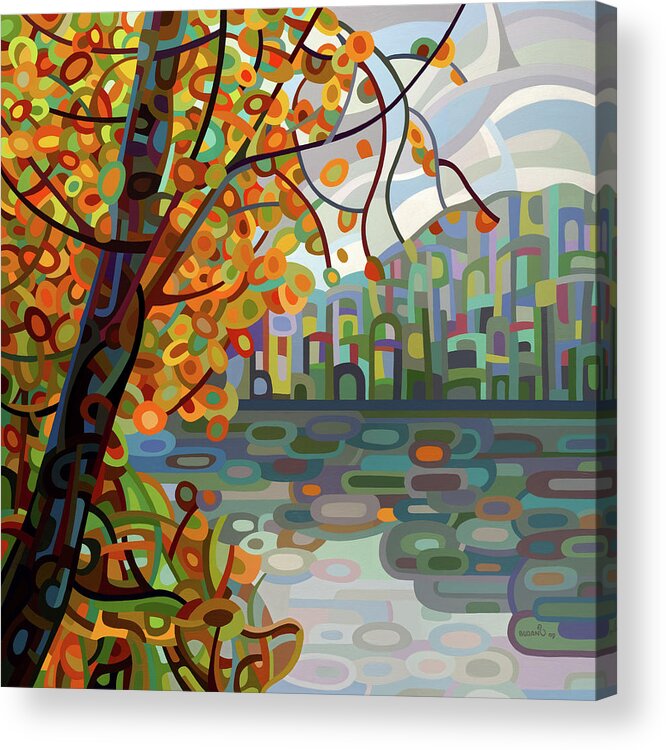 Fine Art Acrylic Print featuring the painting Reflections by Mandy Budan