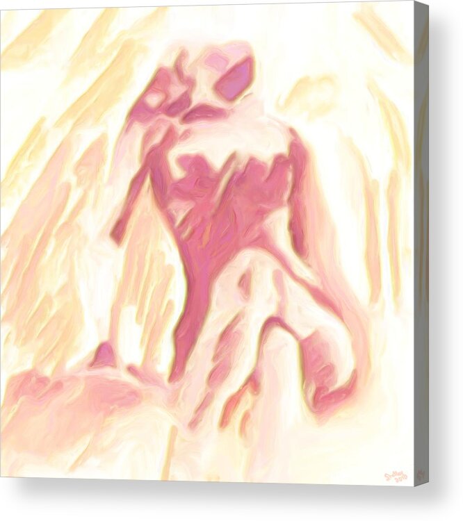 Nude Acrylic Print featuring the painting Relief by Shelley Bain