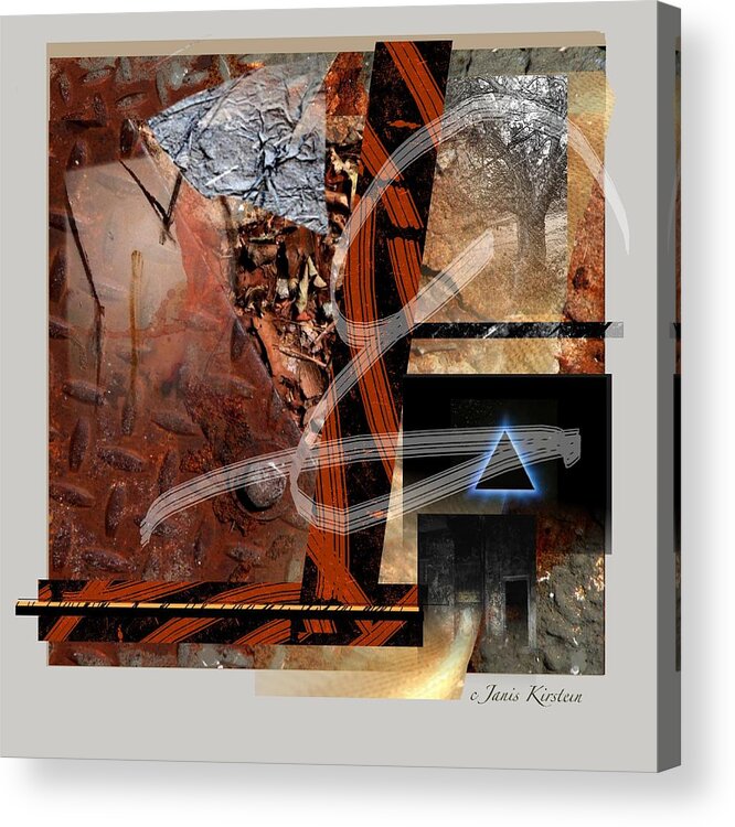 Collage Acrylic Print featuring the mixed media Resolution1 by Janis Kirstein