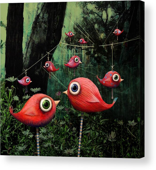 Birds Acrylic Print featuring the digital art Ripe for the Picking by Catherine Swenson