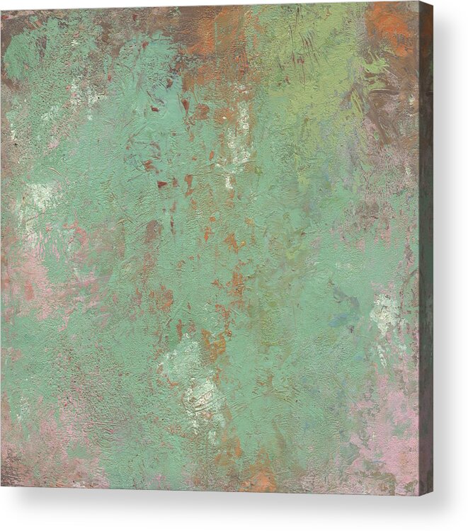 Abstract Acrylic Print featuring the painting River Shallows 3 by Marcy Brennan