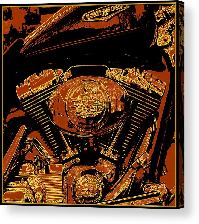 Modern Art Acrylic Print featuring the painting Road King by Gary Grayson