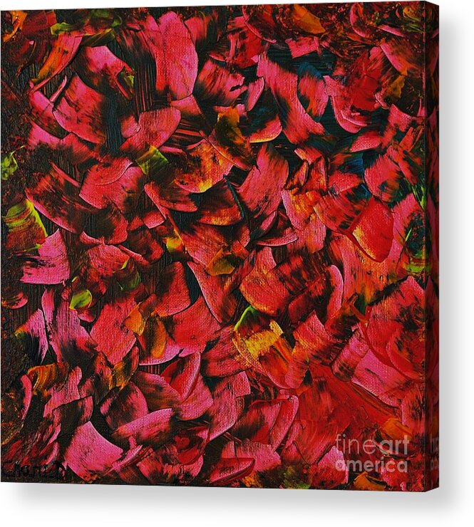 Abstract Acrylic Print featuring the painting Roses by Chani Demuijlder