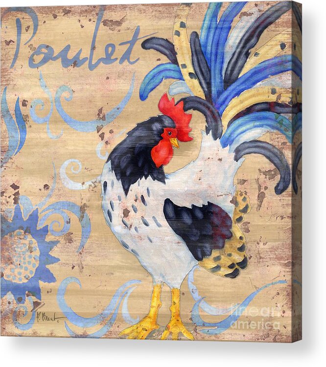 Royale Acrylic Print featuring the painting Royale Rooster IV by Paul Brent