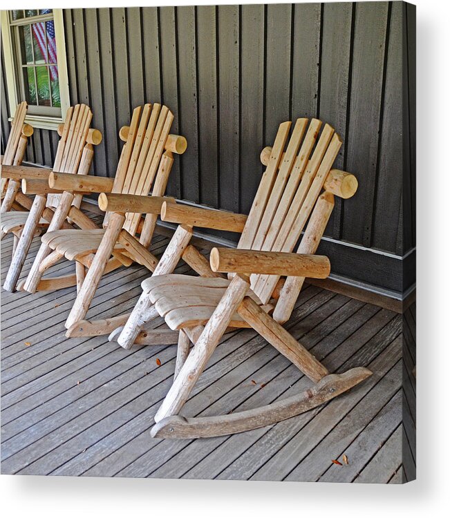 Rockers Acrylic Print featuring the photograph Rustic Rockers by Linda Brown