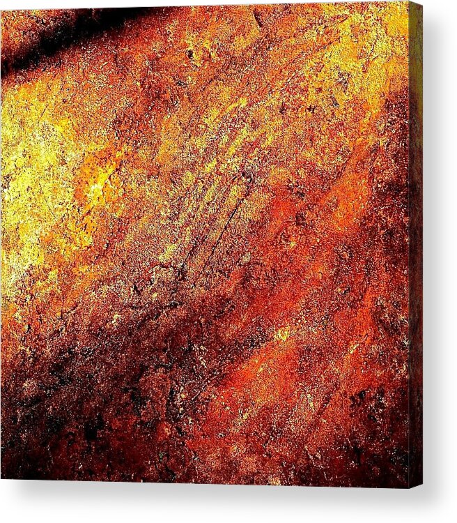 Canvas Prints Acrylic Print featuring the painting Rusty Flirt by Monique Wegmueller