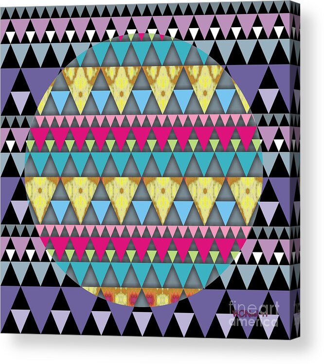 Conceptual Acrylic Print featuring the digital art S-Pyramids 1 by Walter Neal