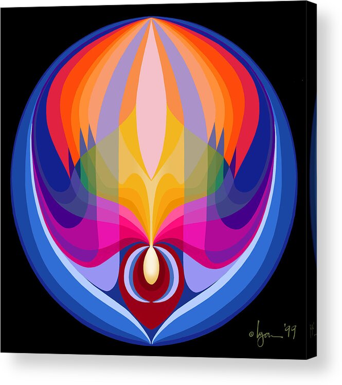 Mandalas Acrylic Print featuring the painting Sacred by Angela Treat Lyon
