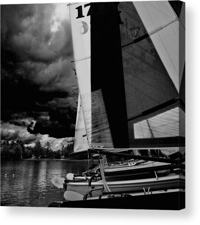 Sailboats On The Shore Acrylic Print featuring the photograph Sailboats on the Shore by David Patterson