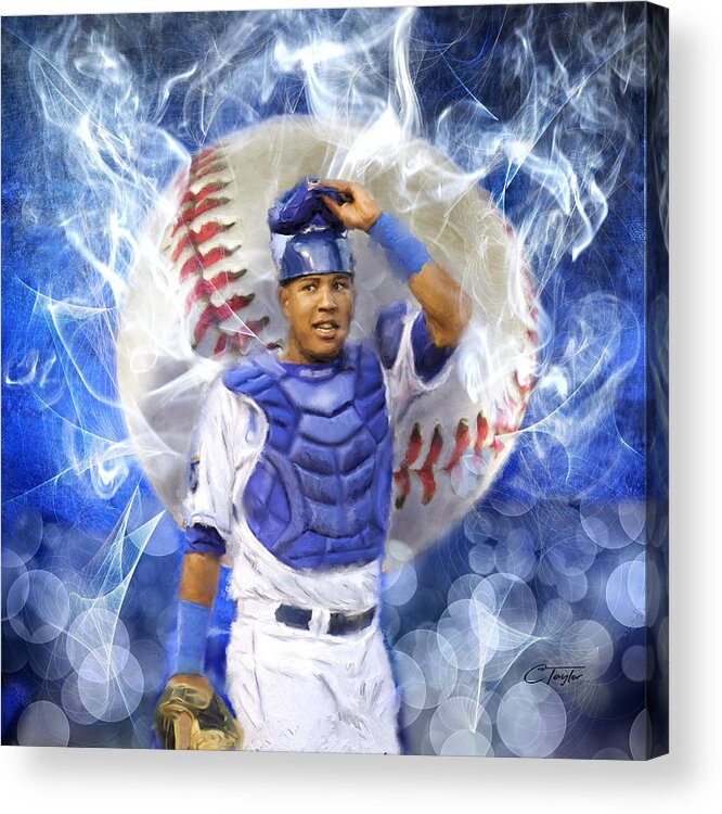 Salvie Acrylic Print featuring the painting Salvy the MVP by Colleen Taylor