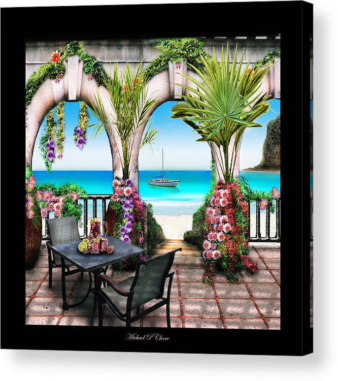 Beach Acrylic Print featuring the digital art Sangria Beach by Michael Cleere