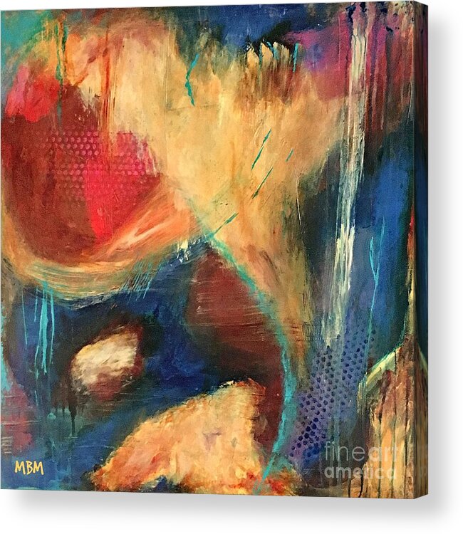 Abstract Art Acrylic Print featuring the painting Santa Fe Dream by Mary Mirabal