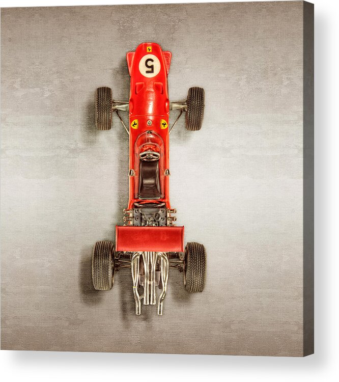 Boys Room Acrylic Print featuring the photograph Schuco Ferrari Formel 2 Top by YoPedro