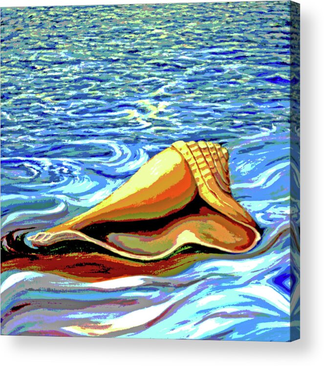 Sea Acrylic Print featuring the painting Sea Colors by Medea Ioseliani