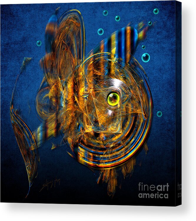 Sea Acrylic Print featuring the painting Sea fish by Alexa Szlavics
