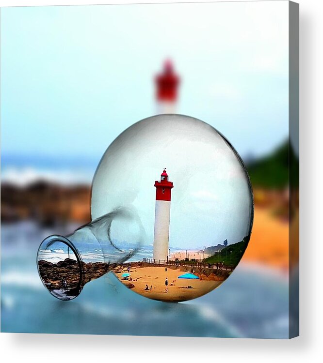 Seaside Acrylic Print featuring the digital art Seaside by Vijay Sharon Govender