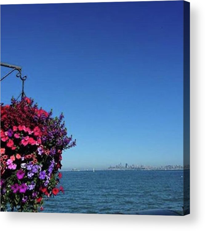 America Acrylic Print featuring the photograph Seeing My City From The Other by Sunny White