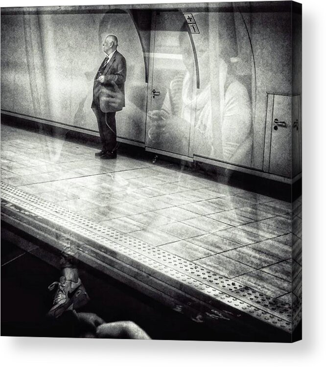 Man Acrylic Print featuring the photograph Señor
#metro #underground #subway by Rafa Rivas