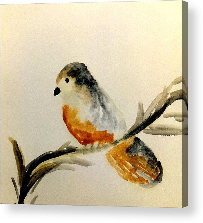 Bird Acrylic Print featuring the painting Serenity by Lou Belcher