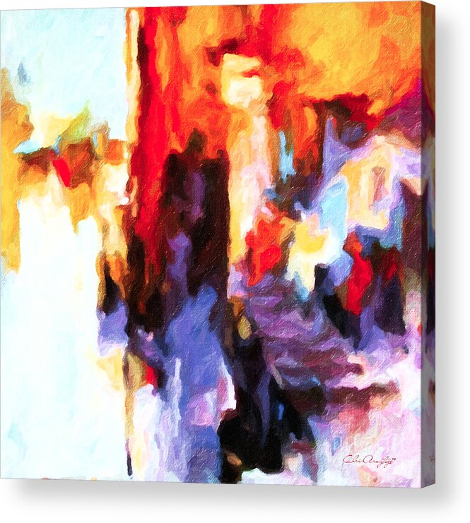 Urban Acrylic Print featuring the painting Seven Steps by Chris Armytage