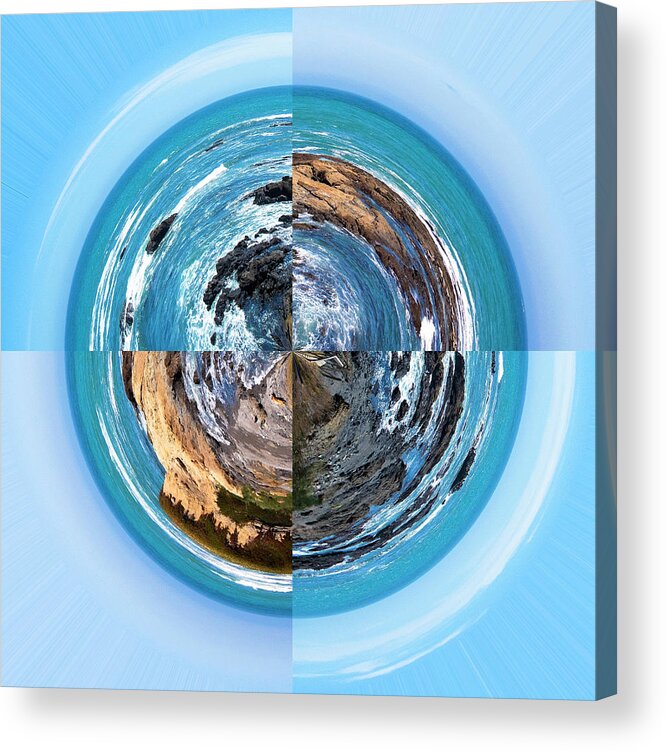 Beauty Acrylic Print featuring the photograph Shelter Cove Stereographic Projection by K Bradley Washburn