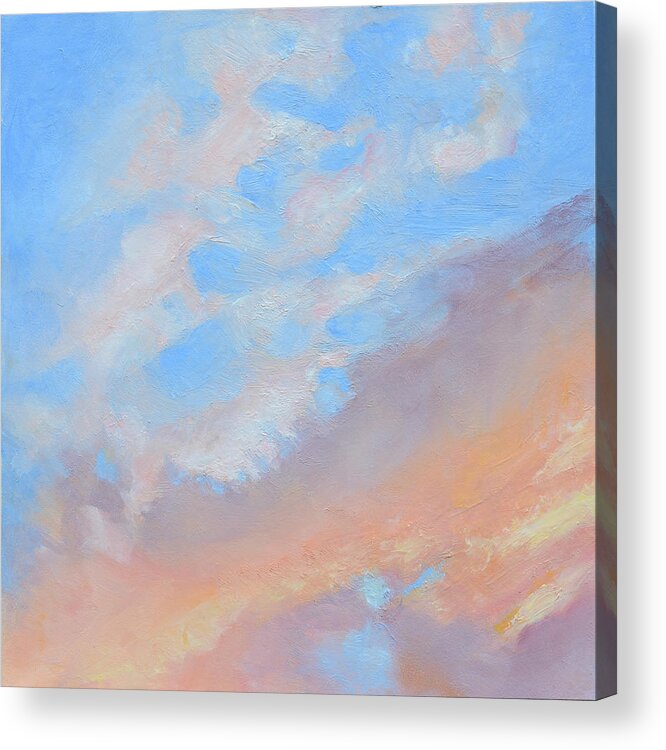 Oil Acrylic Print featuring the painting Poet's Sky by Mary Chant