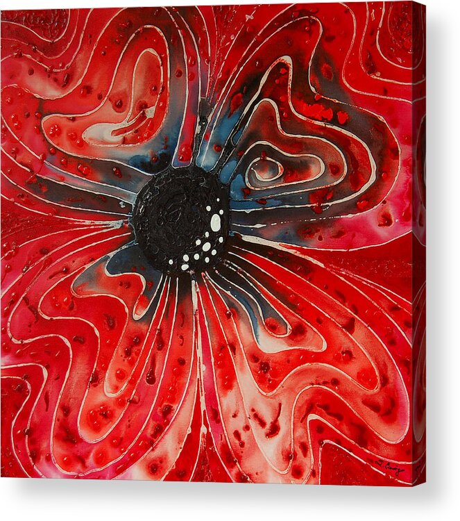 Poppy Art Acrylic Print featuring the painting Show Stopper by Sharon Cummings