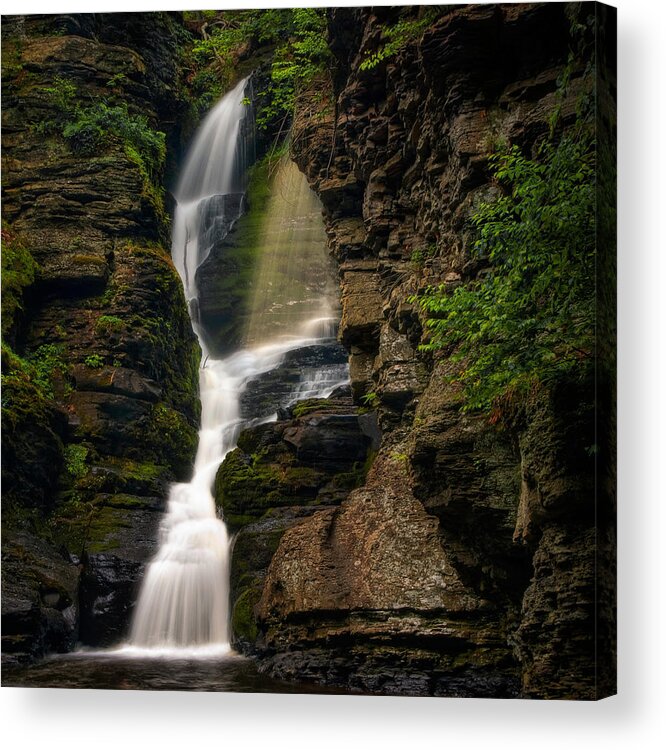 Waterfalls Acrylic Print featuring the photograph Shower of Eden by Neil Shapiro