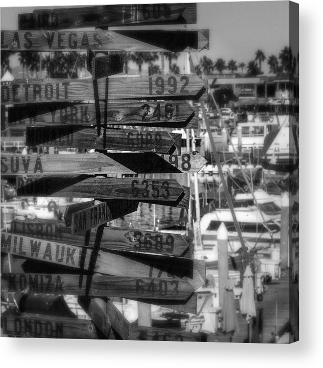 Sign Acrylic Print featuring the photograph Show me the Way... by Michael Hope
