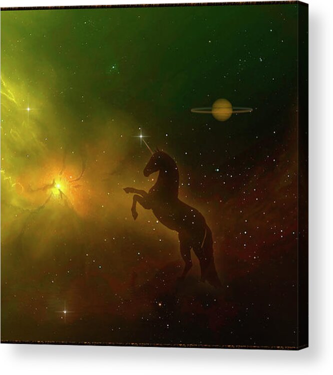 Symbolic Digital Art Acrylic Print featuring the photograph Sidereal hour by Harald Dastis