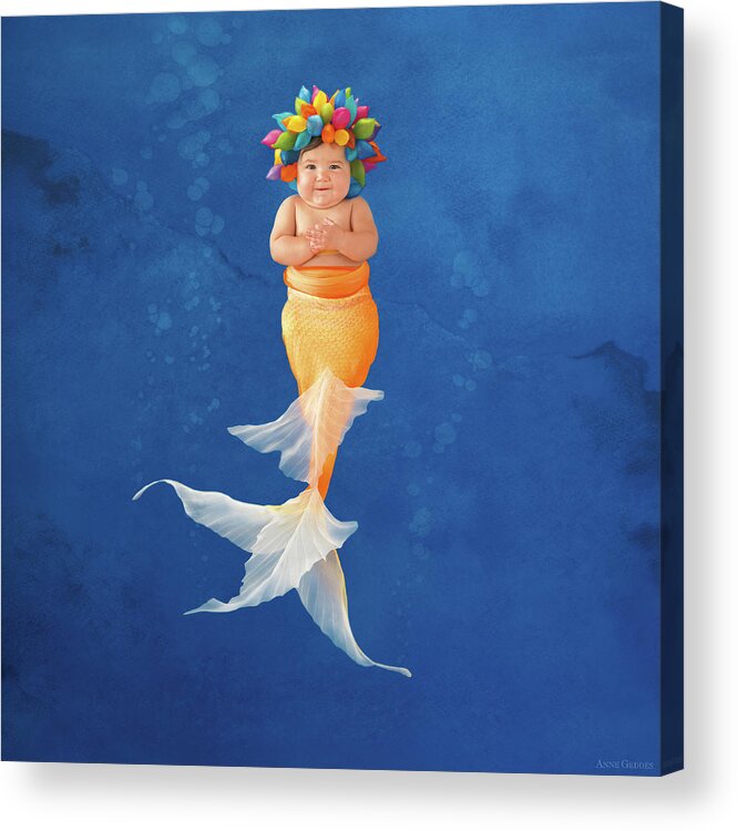 Under The Sea Acrylic Print featuring the photograph Sienna as a Mermaid by Anne Geddes