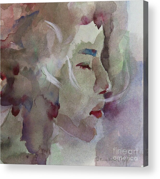 Watercolor Acrylic Print featuring the painting WCP 1701 Silence by Becky Kim