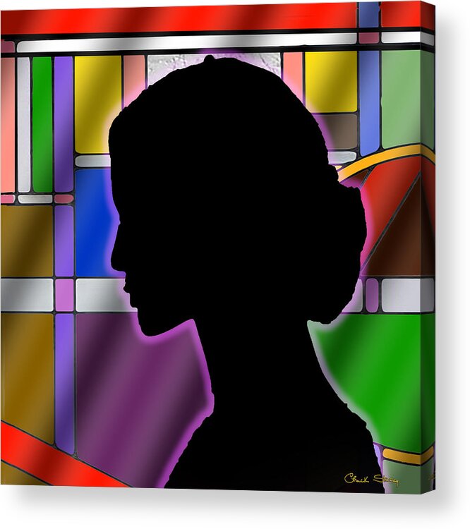 Staley Acrylic Print featuring the digital art Silhouette by Chuck Staley
