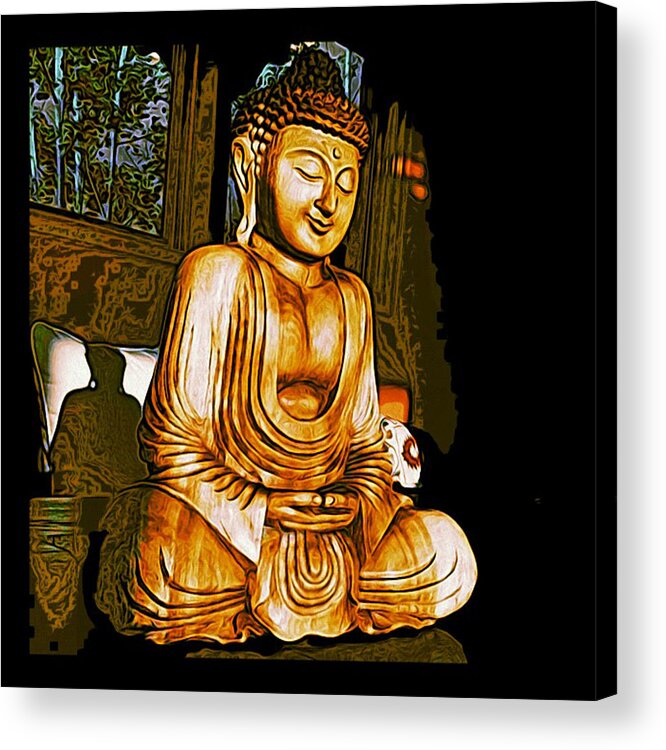 Iphone Acrylic Print featuring the photograph Smiling Buddha by Paul Cutright