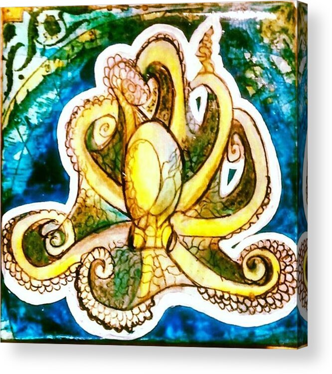 Colorsplurge Acrylic Print featuring the photograph Sold On Vangoart. 'octopus', Color by Genevieve Esson