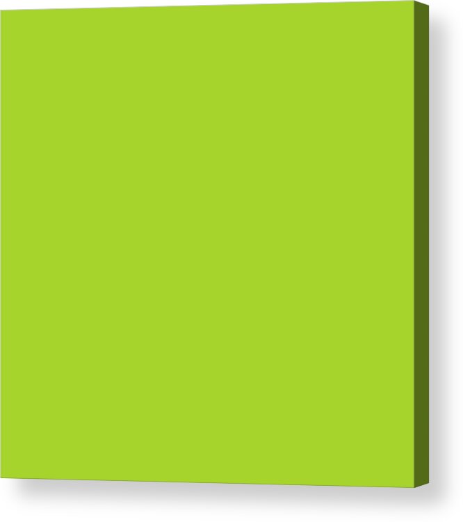 Solid Colors Acrylic Print featuring the digital art Solid Lime Green Color by Garaga Designs