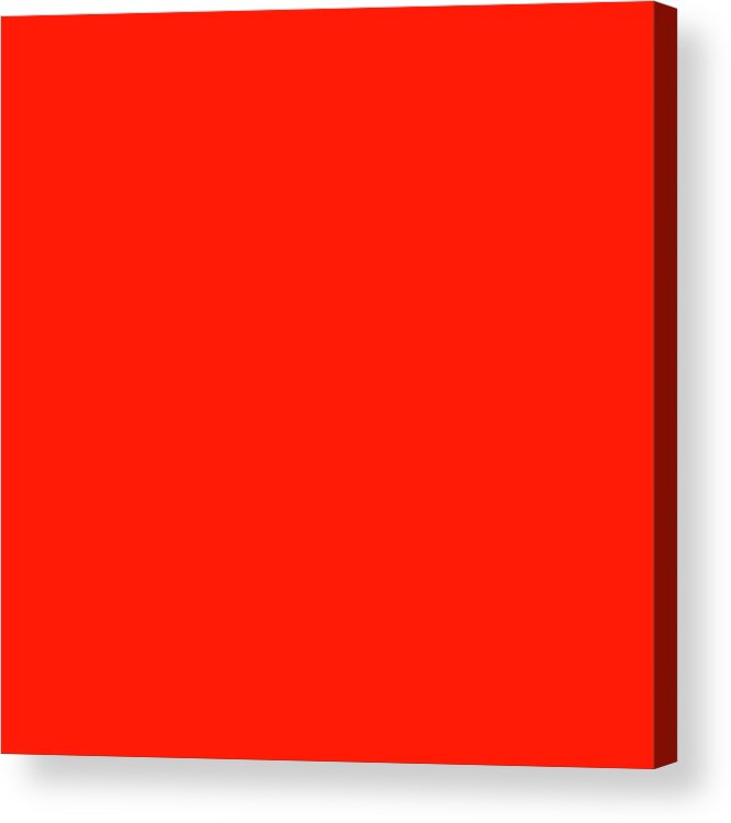 Solid Colors Acrylic Print featuring the digital art Solid Red Accent Decor by Garaga Designs