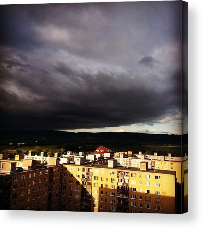 Clouds Acrylic Print featuring the photograph Somethin' Commin' #sky #sun #storm by Jakub Horsky